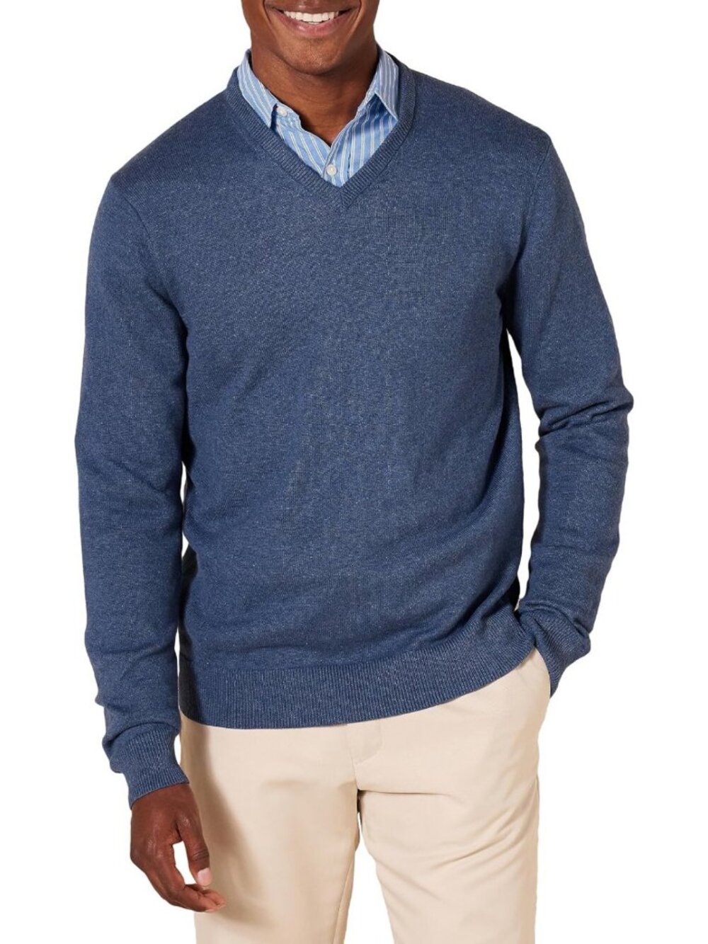 Men's Regular Fit Cotton V-Neck Pullover Sweater - Big & Tall Sizes Available